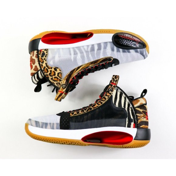 Air Jordan 34 XXXIV Tatum PE Welcome Zoo Red Sz 7Y - Picture 5 of 12